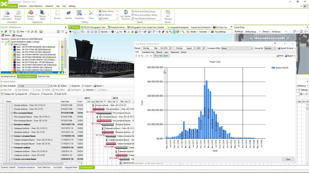 Építési projekt tervezést támogató 3D BIM szolgáltatása: megjelenítés 
