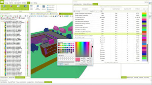 Építési projektek menedzseléshez való Bexel Manager 5D BIM költséggazdálkodási program funkciója: Szín sémák